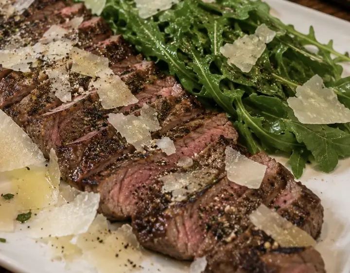 Tagliata, rukola dhe grana